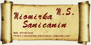 Miomirka Saničanin vizit kartica